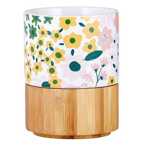Ceramic Mug with Bamboo Base