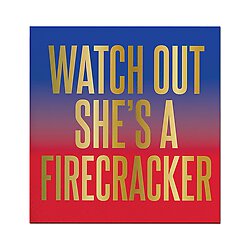 Foil Beverage Napkins - She's a Firecracker