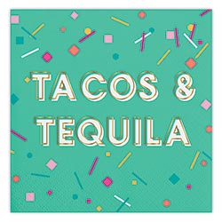 Foil Beverage Napkins - Tacos and Tequila 